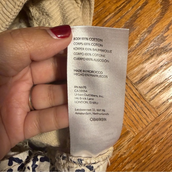 We The Free London Calling Slouchy Corduroy Straight Leg Pants in Tan Sz 25 Boho - Picture 11 of 16